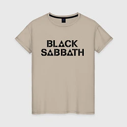 Футболка хлопковая женская Black Sabbath, цвет: миндальный