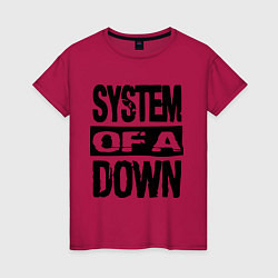 Футболка хлопковая женская System Of A Down, цвет: маджента