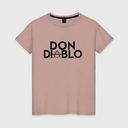 Футболка хлопковая женская Don Diablo, цвет: пыльно-розовый