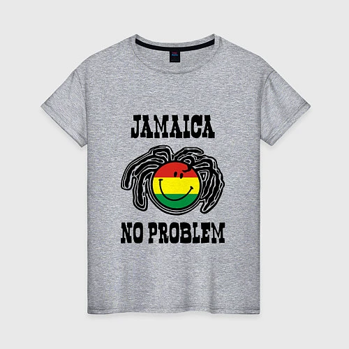 Женская футболка Jamaica: No problem / Меланж – фото 1