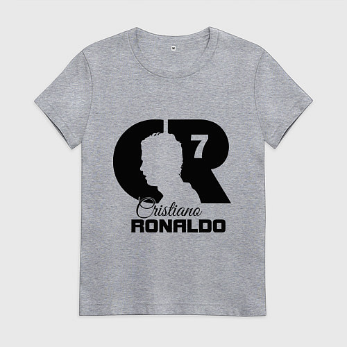 Женская футболка CR Ronaldo 07 / Меланж – фото 1