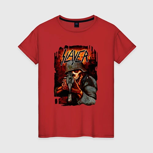 Женская футболка Slayer Zombie / Красный – фото 1