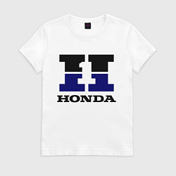 Футболка хлопковая женская Honda, цвет: белый