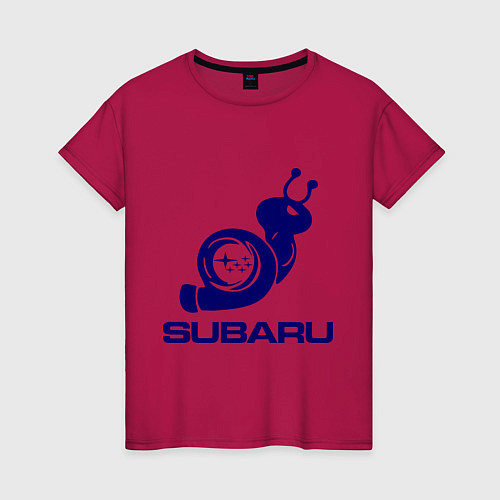 Женская футболка Subaru / Маджента – фото 1