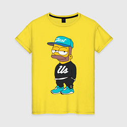 Футболка хлопковая женская Bart Just Us, цвет: желтый