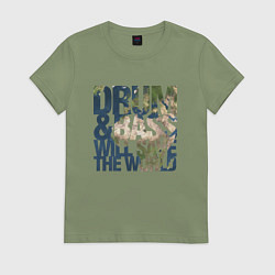 Женская футболка Drum & Bass: The World