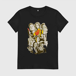 Футболка хлопковая женская Герои Тарантино, цвет: черный