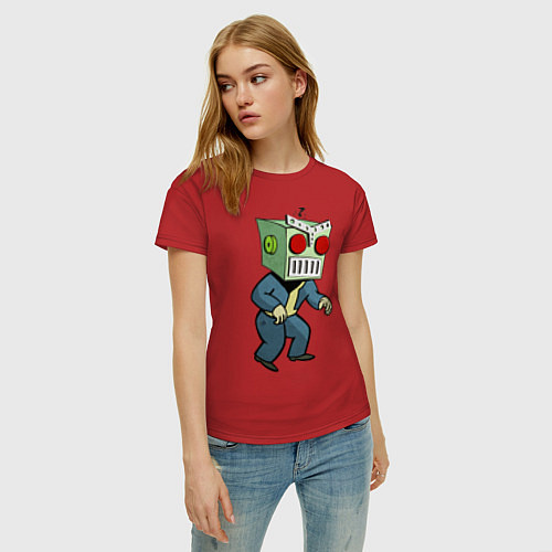 Женская футболка Fallout Robo / Красный – фото 3