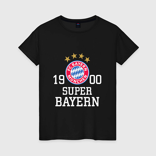 Женская футболка Super Bayern 1900 / Черный – фото 1