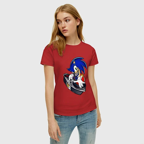 Женская футболка Sonic / Красный – фото 3