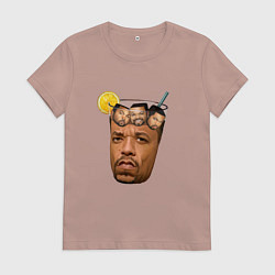 Футболка хлопковая женская Got Tea: West Coast, цвет: пыльно-розовый