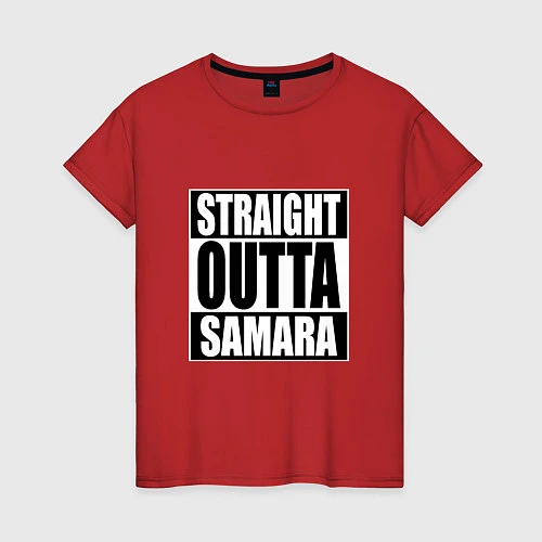 Женская футболка Straight Outta Samara / Красный – фото 1