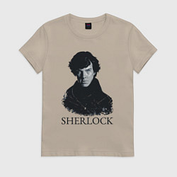 Футболка хлопковая женская Sherlock Art, цвет: миндальный