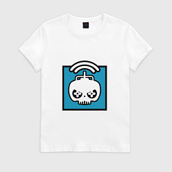Футболка хлопковая женская Twitch, цвет: белый