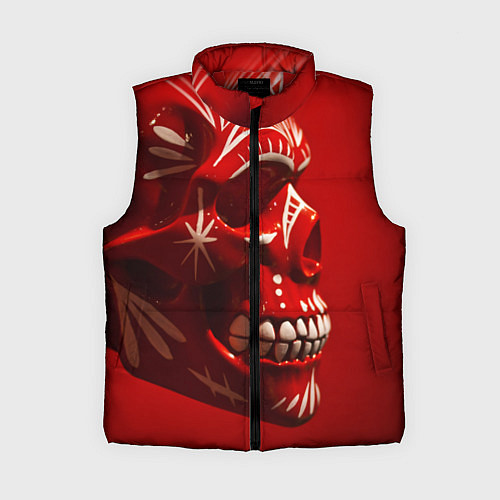 Женский жилет Красный череп / 3D-Красный – фото 1