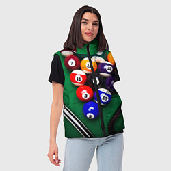 Женский жилет Бильярд, цвет: 3D-красный — фото 2