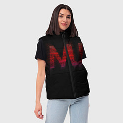 Женский жилет Manchester United team, цвет: 3D-черный — фото 2