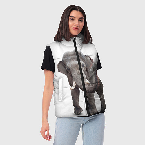 Женский жилет Большой слон / 3D-Светло-серый – фото 3