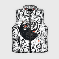 Женский жилет Yin Yang Tigers, цвет: 3D-красный