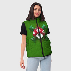 Женский жилет Mushroom is Dead, цвет: 3D-черный — фото 2