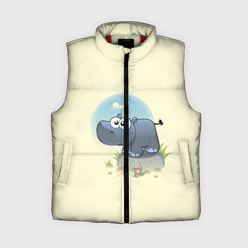 Женский жилет Маленький бегемотик / 3D-Красный – фото 1