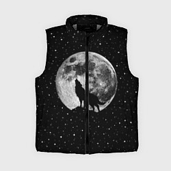 Женский жилет Лунный волк, цвет: 3D-светло-серый