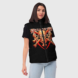 Женский жилет Megadeth: Gold Skull, цвет: 3D-светло-серый — фото 2