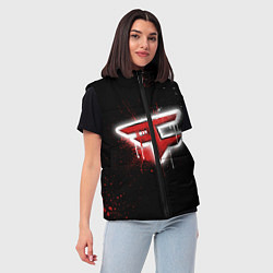 Женский жилет FaZe Clan: Black collection, цвет: 3D-светло-серый — фото 2