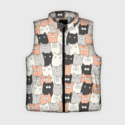 Женский жилет Котики, цвет: 3D-светло-серый
