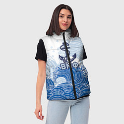 Женский жилет ВМФ: морские волны, цвет: 3D-светло-серый — фото 2