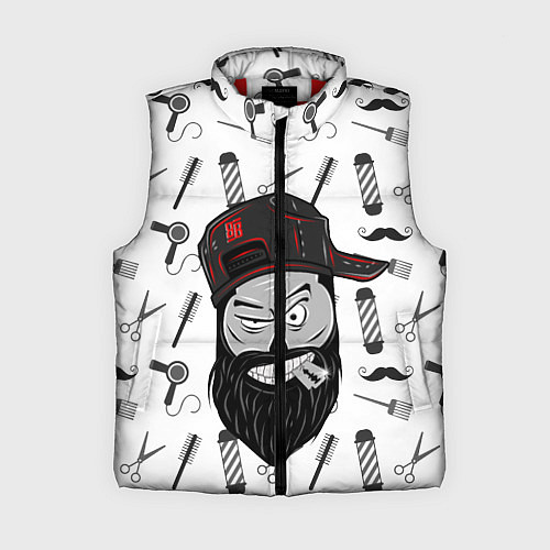 Женский жилет Барбер Борода / 3D-Красный – фото 1