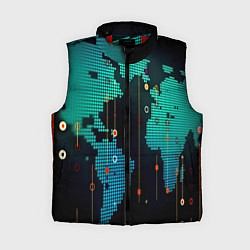 Женский жилет Digital world, цвет: 3D-красный