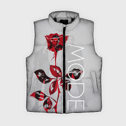 Женский жилет Depeche Mode: Red Rose, цвет: 3D-черный