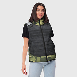 Женский жилет Бронежилет + камуфляж, цвет: 3D-светло-серый — фото 2