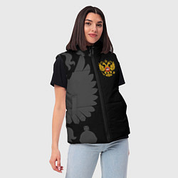 Женский жилет Russia - Black collection, цвет: 3D-красный — фото 2
