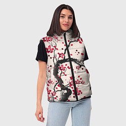 Женский жилет Сакура, цвет: 3D-черный — фото 2
