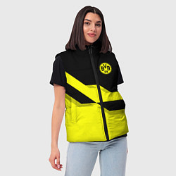 Женский жилет BVB FC: Yellow style, цвет: 3D-черный — фото 2