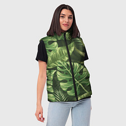 Женский жилет Доисторический лес, цвет: 3D-черный — фото 2