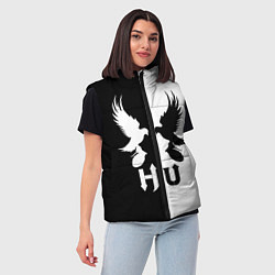 Женский жилет HU: Black & White, цвет: 3D-красный — фото 2