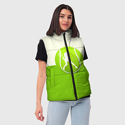 Женский жилет Символ теннисиста, цвет: 3D-черный — фото 2