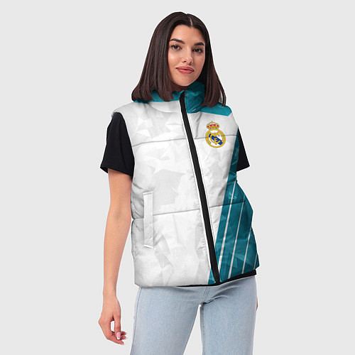 Женский жилет FC Real Madrid: Abstract / 3D-Светло-серый – фото 3