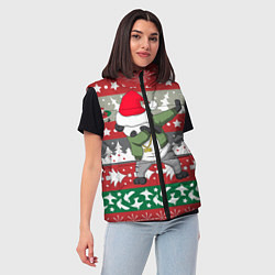 Женский жилет Panda Dab: Xmas, цвет: 3D-красный — фото 2