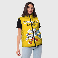 Женский жилет Cuphead: Don't deal with the Devil, цвет: 3D-черный — фото 2