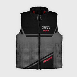 Женский жилет Audi: Crey & Black, цвет: 3D-красный