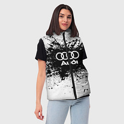 Женский жилет Audi: Black Spray, цвет: 3D-черный — фото 2