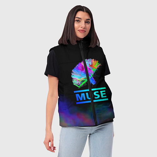 Женский жилет Muse: Neon Flower / 3D-Светло-серый – фото 3