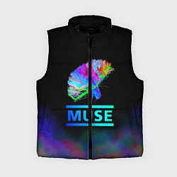 Женский жилет Muse: Neon Flower, цвет: 3D-черный