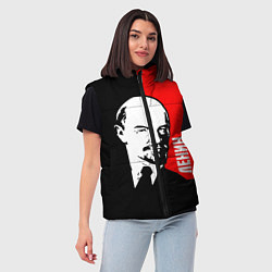 Женский жилет Хитрый Ленин, цвет: 3D-черный — фото 2