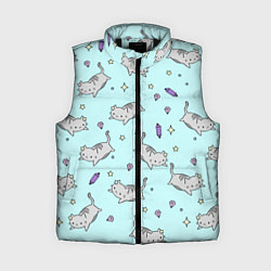 Женский жилет Кавайные котики, цвет: 3D-черный
