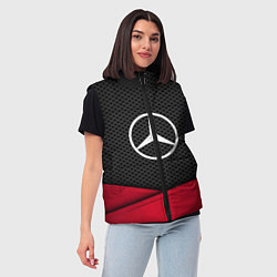 Женский жилет Mercedes Benz: Grey Carbon, цвет: 3D-красный — фото 2